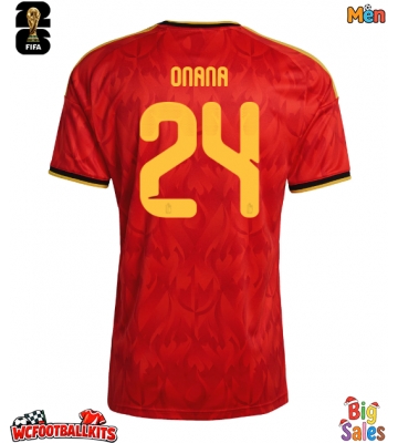 Belgium Amadou Onana #24 Replica Home Stadium Shirt World Cup 2026 Short Sleeve